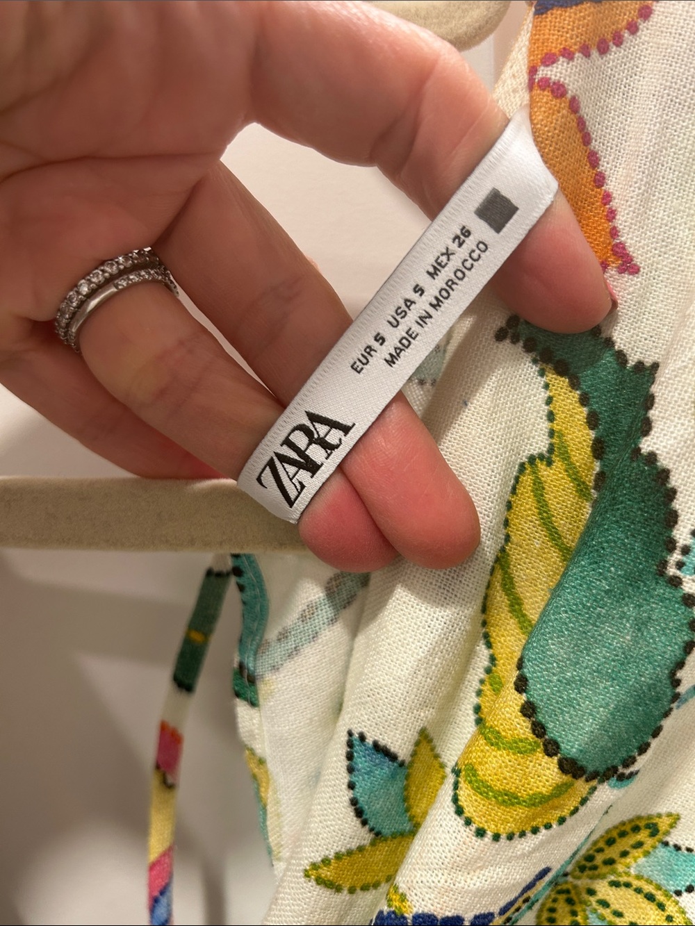 Zara Floral Printed Linen Blend Dress - Picture 2 of 5